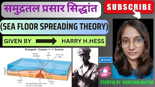 Seafloor Spreading Theory  समुद्रतल प्रसार सिद्धांत  UPSCPCSPGTTGTUGCNETAsst ProfMABA [upl. by Ellegna]