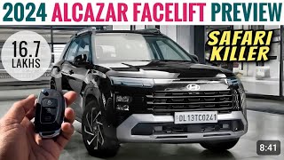 alcazar facelift 2024 review  hyundai alcazar facelift 2025 [upl. by Sybyl]