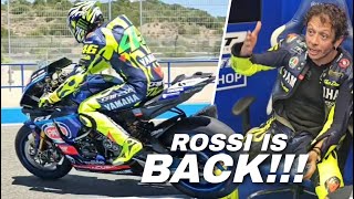 FANTASTIC Valentino Rossi Rides WorldSBK Bike in Jerez Circuit valentinorossi worldsbk wsbk [upl. by Olenka]