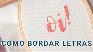 Tutorial 39 Como bordar letras com ponto haste [upl. by Uttasta476]