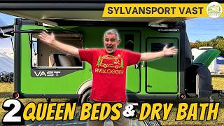 Small Camper Trailer with 2 Queen Beds and Bathroom SylvanSport VAST [upl. by Eldwin629]