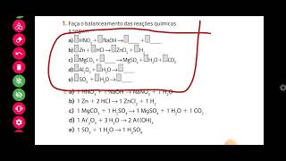 Faça o balanceamento das reações químicas a seguir a HNO3 NaOH b Zn  HCl [upl. by Aiyekal]