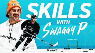 NHL players compete in Swaggy Ps hockey skill test [upl. by Monroe]