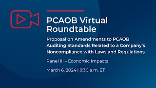 PCAOB Roundtable  Panel 3 Economic Impacts [upl. by Iveel945]