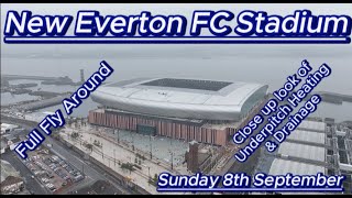 New Everton FC Stadium  Sunday 8th September  Bramley Moore Dock  latest drone footage efc [upl. by Enehs]