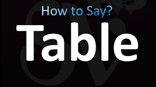 How to Pronounce Table correctly [upl. by Ynehpets]