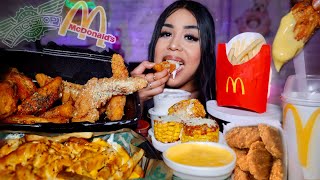 ASMR WINGSTOP CRISPY TENDERS MCDONALDS SPICY NUGGETS VOODOO FRIES MCFLURRY MUKBANG EATING SOUNDS [upl. by Gnex]