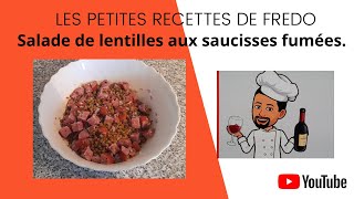 Salade de lentilles aux saucisses fumées [upl. by Ainar777]