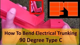 how to bend electrical trunking 90 degree type C  membentuk trunking kepada sudut 90 darjah [upl. by Eirahs]