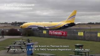 Europe Airpost 733  Take Off  23R Manchester Airport [upl. by Britt]