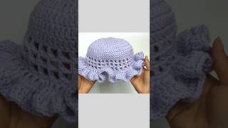 Soft Lilac Mesh Crochet Bucket Hat with Sweetheart Ruffles [upl. by Tamera880]