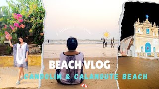 Candolim amp Calangute beach  most beautiful beach StayMarket famous Goa beach clubGoa vlog [upl. by Hamel]