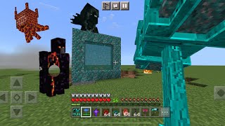 Teraphobia MOD in Minecraft PE New Dimensions Bosses and Items [upl. by Ulda746]