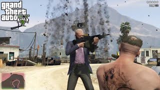 GTA 5  Franklin Michael and Trevor Five Star Escape From STAB CITY  61 [upl. by Duile]