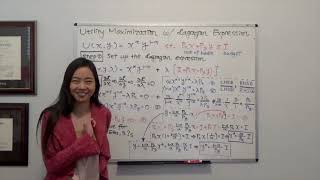 Constrained Optimization Utility Maximization w the Lagrangian Expression [upl. by Meade]