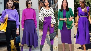 Color de Moda 2024 Como COMBINAR ROPA EN COLOR MORADO Looks y Atuendos Modernos [upl. by Evetta]