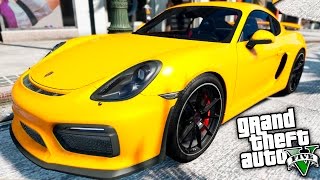 GTA 5 Моды Porsche Cayman GT4  МЕГА СПОРТ КАР [upl. by Arinaj]