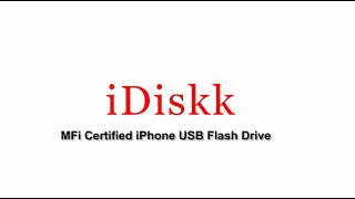 iDiskk MFi Certified iPhone USB Flash Drive [upl. by Ayotas]