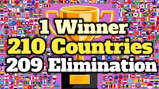 210 Countries amp 209 Elimination Marble Race Tournament in Algodoo  World Marble Race [upl. by Stelle]