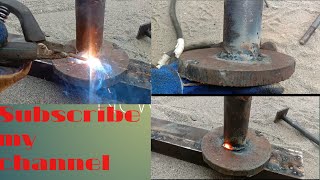 welding Thin pipe to Thick Metal  6013 welding rod [upl. by Centeno]