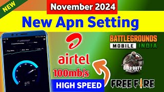 Airtel November Apn Setting  New Airtel Apn Settings  Internet Slow Problem In Airtel  Airtel [upl. by Leddy]