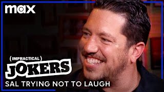 9 Straight Minutes of Sal Trying Not To Laugh  Impractical Jokers  Max [upl. by Salba]