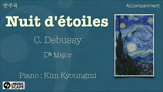 C Debussy quotNuit détoilesquot Db Major Piano Accompaniment [upl. by Picker91]