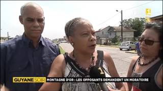 Montagne dor  Les opposants demandent un moratoire  Guyane 1ère [upl. by Lainey248]