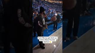 Kyler Murray taking shots before MavsThunder Game 2 👏 [upl. by Adiene]