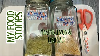 Juicing zesting and dehydrating lemons and limes Homemade Lemon and Lime Salt [upl. by Aihsenod]