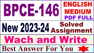 bpce 146 solved assignment 202324 in English  bpce 146 solved assignment 2024  bpce 146 english [upl. by Lucias]