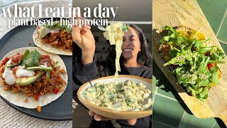 WHAT I EAT IN A DAY  plant based  high protein [upl. by Goode596]