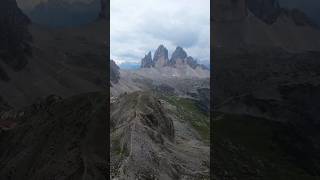 three peaks view  fpvpilot fpv mountains 3peaks cloudyday nature outdoor epic dolomites [upl. by Jolyn280]