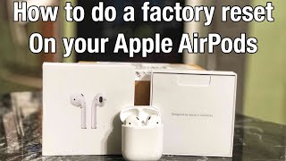 How to do a factory reset on your Apple AirPods [upl. by Ynaffik]