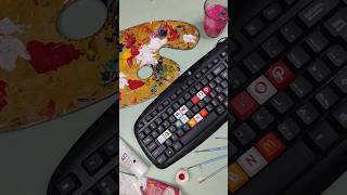 keyboard customising part 11 acrylic drawing acrylicpaint art acrylicpainting artist painting [upl. by Sakul]