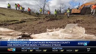 Progress being made in Winterset one month after tornado outbreak [upl. by Lewan]