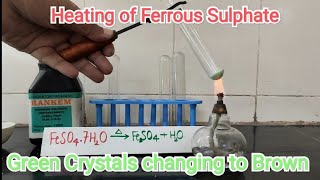 Ferrous Sulphate Heating and Colour Change  Decomposition Reaction [upl. by Solon]