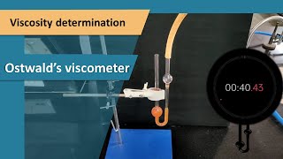 Viscosity determination using Ostwalds viscometer  viscosity experiment  viscosity measurements [upl. by Asselam]