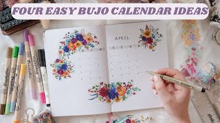 Easy Monthly Calendar Ideas for your Bullet Journal ✨ pretty amp functional [upl. by Schwab]