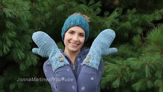 HOW TO CROCHET WINTER MITTENS  crochet mittens  adult crochet mittens [upl. by Hearsh]