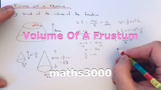 Frustums How To Work Out The Volume Of A Conical Frustum Sliced Off Cone [upl. by Petrick]