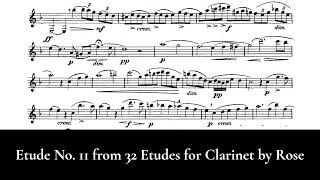 Etude No 11 from 32 Etudes for the Clarinet by Cyrille Rose [upl. by Valene809]