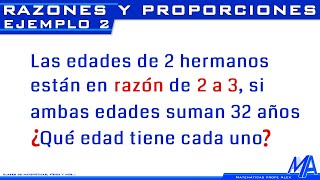 Razones y proporciones  Ejemplo 2 [upl. by Nywloc569]