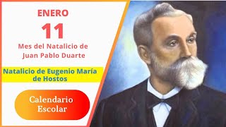 11 de enero  Natalicio de Eugenio María de Hostos  Día de la educación [upl. by Hans]