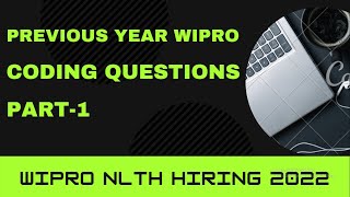 Wipro NTH coding questions 2022  Frequently asked coding Questions  coding4u [upl. by Lantz309]