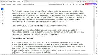 ATIVIDADE 1  ADM  CIÊNCIAS POLÍTICAS  542024 [upl. by Adamski]