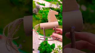 Paper Tubes and Branches to make a Rocking Horse reels reelsinstagram trending trendingre [upl. by Mathilde]