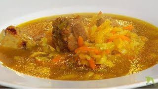 Sopa de verduras con costilla de cerdo  Andrés Trujillo  La Sartén por el Mango [upl. by Esirehs]