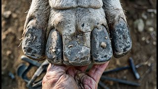 Today we cleaned all the dirt with the donkeys foot [upl. by Ellekcir]