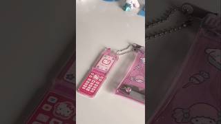 flip phone keychain💞hellokitty sanriounboxing [upl. by Arikal919]